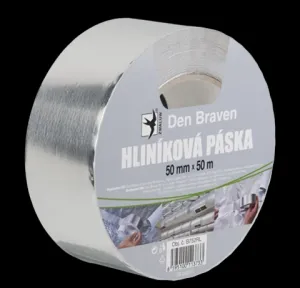 DEN BRAVEN - Hliníková páska strieborná 50mmx50