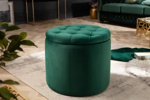 Chesterfield taburet ZETHOS Dekorhome Strieborná