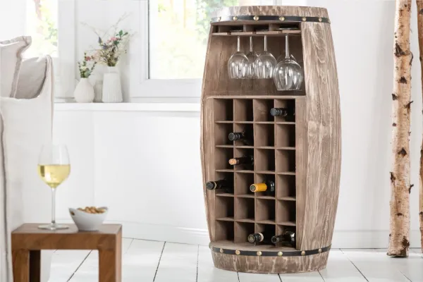 LuxD Regál na víno Winebar 97 cm hnedý