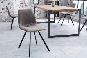 LuxD 20051 Dizajnová stolička Rotterdam Retro / sivo-hnedá