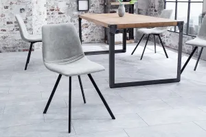 LuxD 20051 Dizajnová stolička Rotterdam Retro / sivo-hnedá