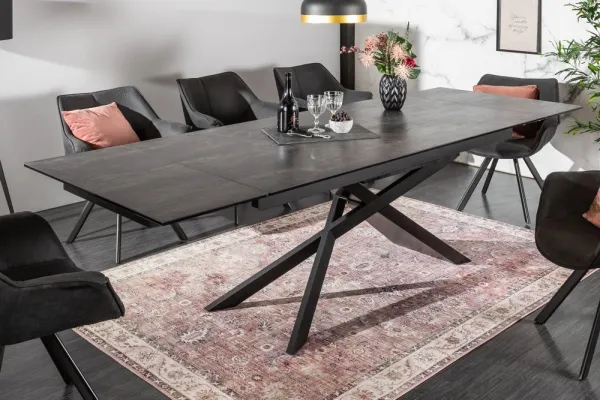 LuxD Rozťahovací keramický stôl Natasha 180-220-260 cm grafit