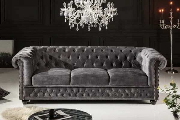Chesterfield pohovka 3-miestna MIDAS Dekorhome