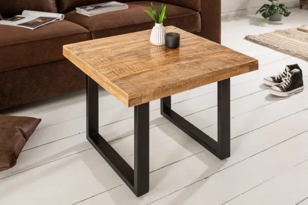 LuxD Dizajnový konferenčný stolík Thunder 60 cm mango