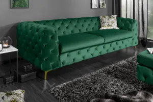 Chesterfield pohovka ZETHOS Dekorhome Sivá