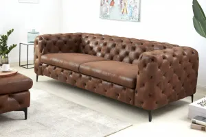 Chesterfield pohovka ZETHOS Dekorhome Sivá