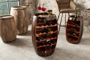 LuxD Regál na víno Reed 80 cm, kávový