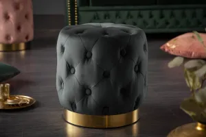 Chesterfield taburet ZETHOS Dekorhome Ružová