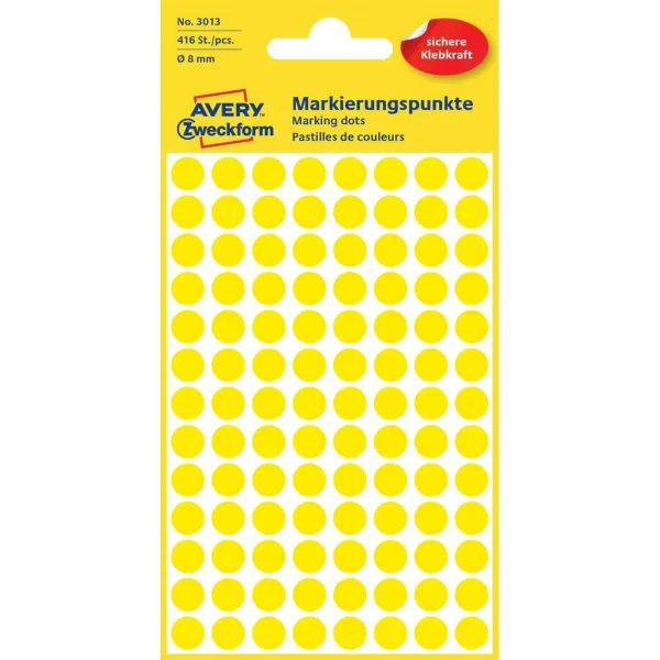 Avery Zweckform Etikety kruhové 8mm Avery žlté