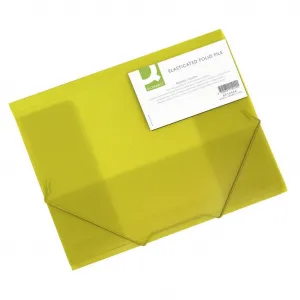 Q-CONNECT Plastový obal s gumičkou Q-Connect žltý