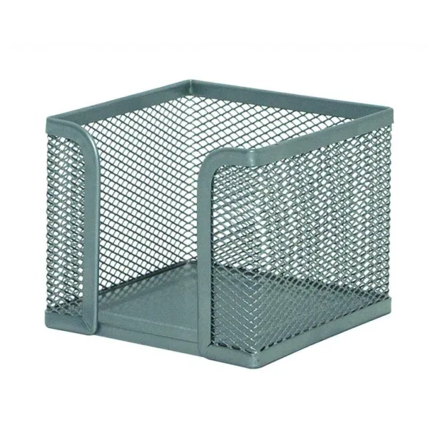 Q-CONNECT Drôtený stojan na blok `kocka` 95x80x95mm strieborný