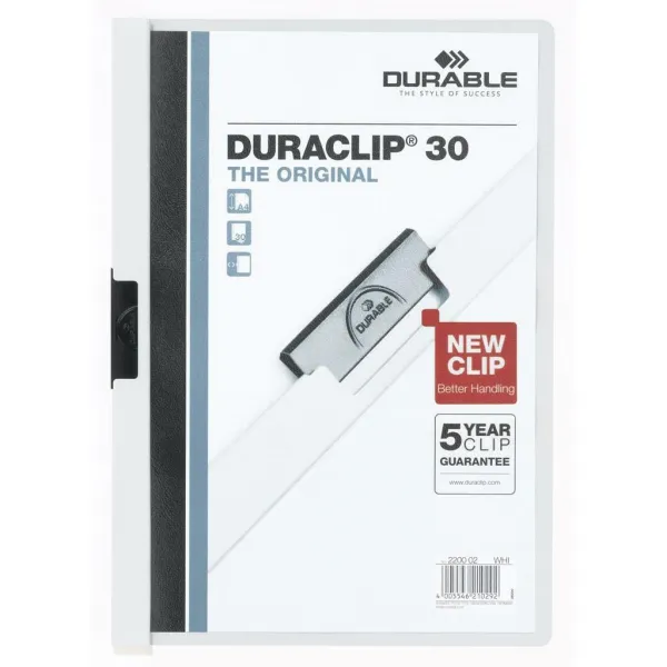 Durable Obal s klipom DURACLIP Original 30 biely