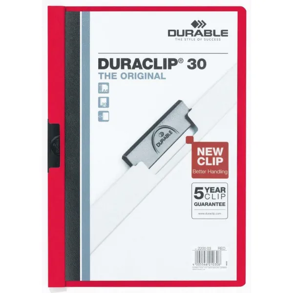 Durable Obal s klipom DURACLIP Original 30 červený