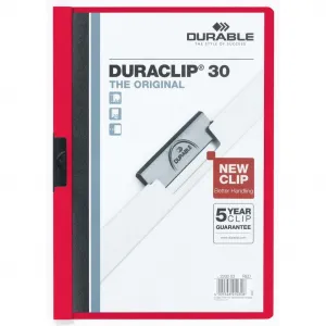 Durable Obal s klipom DURACLIP Original 30 červený
