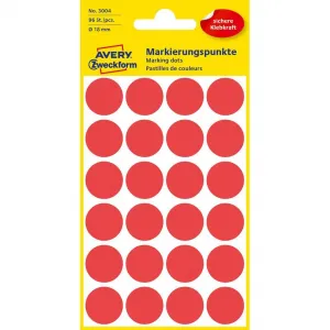 Avery Zweckform Etikety kruhové 18mm Avery červené