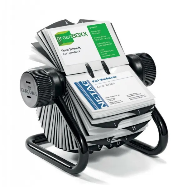 Durable Rotačný stolový vizitkár na 400 vizitiek VISIFIX ROTARY FILE čierny