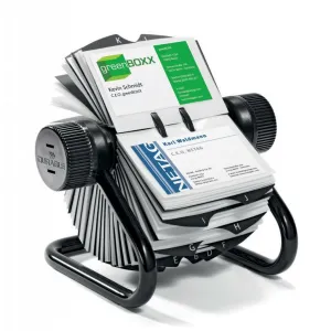 Durable Rotačný stolový vizitkár na 400 vizitiek VISIFIX ROTARY FILE čierny