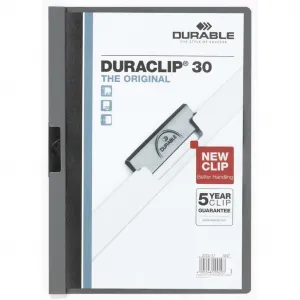 Durable Obal s klipom DURACLIP Original 30 antracitový
