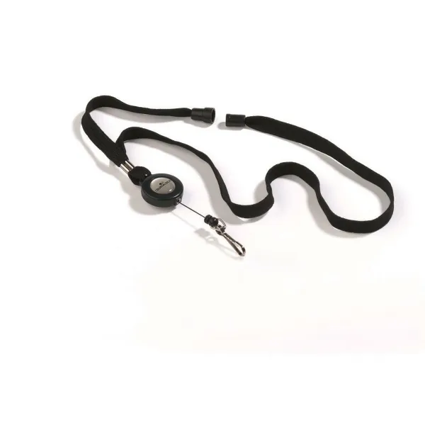 Snúrka na krk Závesný remienok DURABLE 10mm s kotúčom 10ks