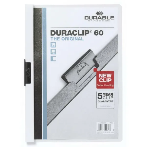 Durable Obal s klipom DURACLIP Original 60 biely