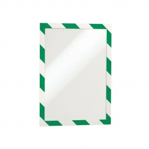 Durable Samolepiaci Duraframe Security A4, zeleno-biely, bal.2 ks