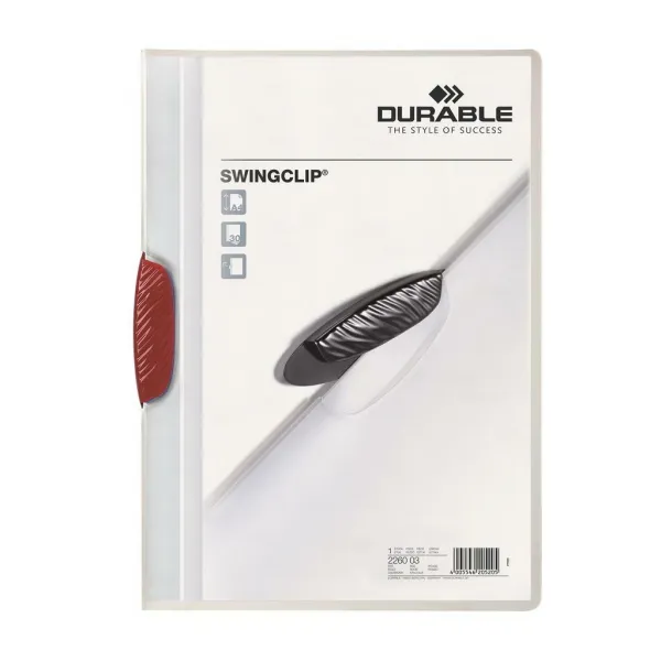 Durable Obal s klipom SWINGCLIP červený