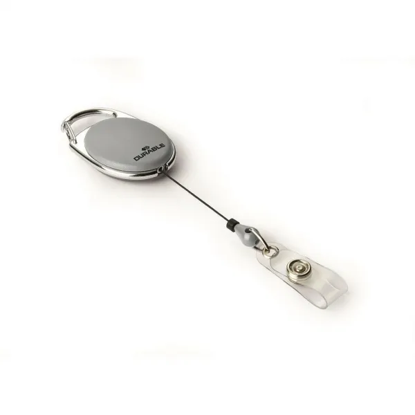 DURABLE Výsuvný kotúč s prúžkom DURABLE JOJO STYLE sivý 10ks (DU832410)