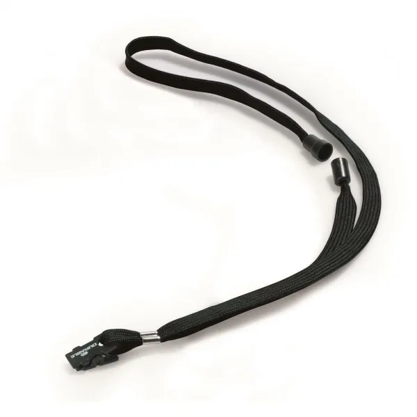 Snúrka na krk Závesný remienok DURABLE 10mm čierny 10ks
