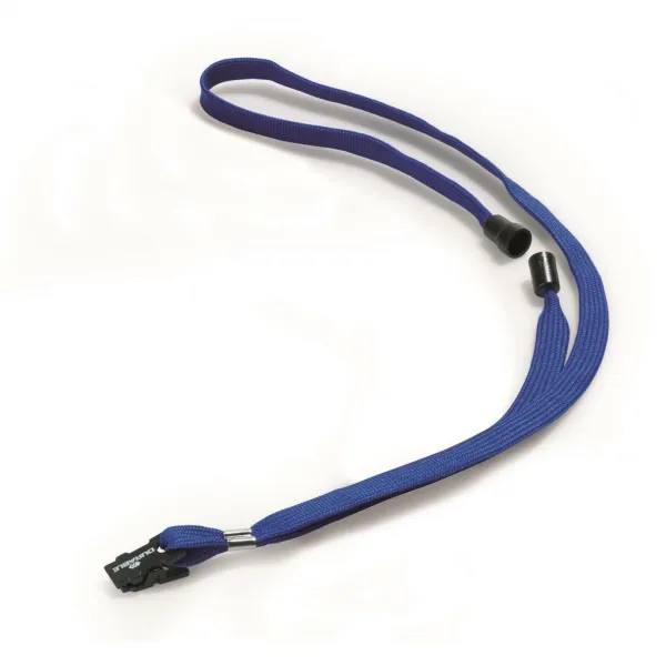 Snúrka na krk Závesný remienok DURABLE 10mm modrý 10ks