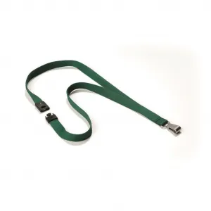 Snúrka na krk Závesný remienok DURABLE SOFT COLOUR 15mm tmavozelený 10ks