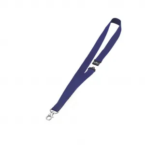 Snúrka na krk Závesný remienok DURABLE 20 mm so skobou modrý 10ks