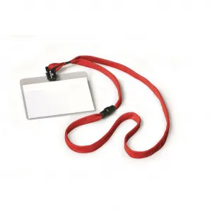 DURABLE Visačka s červeným remienkom DURABLE 90x60mm 10ks (DU813903)