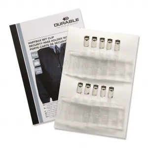 DURABLE Visačka na plastovú kartu so štipcom DURABLE 85x54mm 10ks (DU869819)