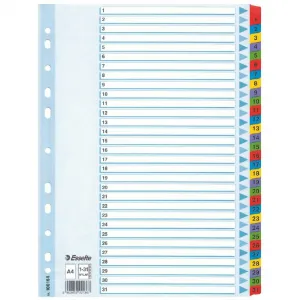 Esselte Dištančné vložky do šanónu Esselte A4 Mylar cardboard (10K055E) 100164