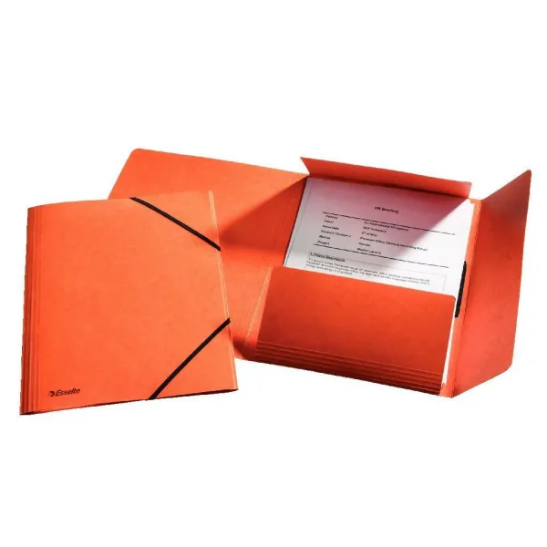ESSELTE Prešpánový obal s gumičkou Esselte oranžový (ES026594)