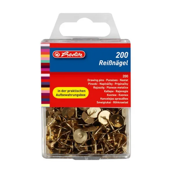 HERLITZ Pripináčky zlaté 200 ks (HL770208)