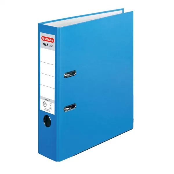 Herlitz zakladač pákový A4 8cm Color Blocking baltická modrá