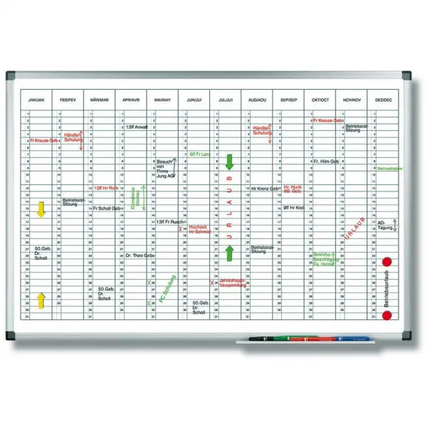 Legamaster Plánovacia tabuľa ročná PREMIUM vertikálna 60x90 cm