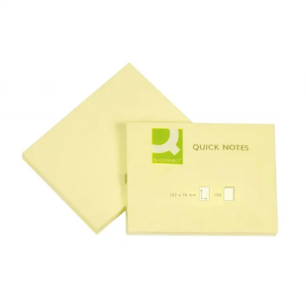 Q-CONNECT Bloček Q-CONNECT žltý 76x102mm (QC001410)