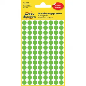 Avery Zweckform Etikety kruhové 8mm Avery odnímateľné zelené