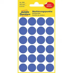 Avery Zweckform Etikety kruhové 18mm Avery odnímateľné modré