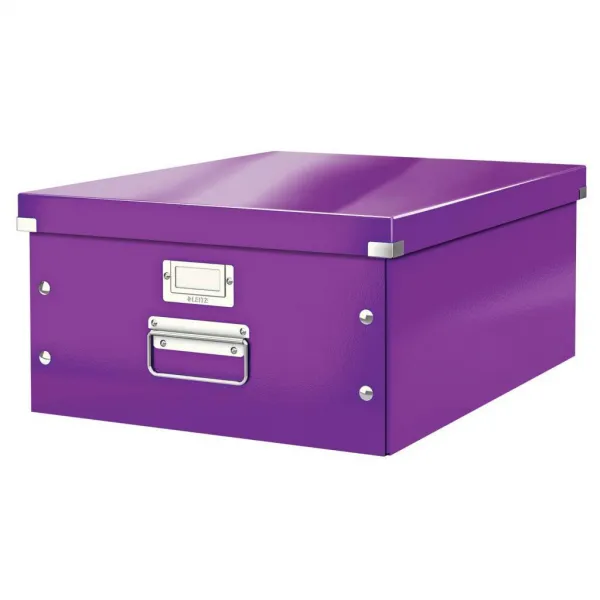 Veľká škatuľa A3 Click & Store purpurová
