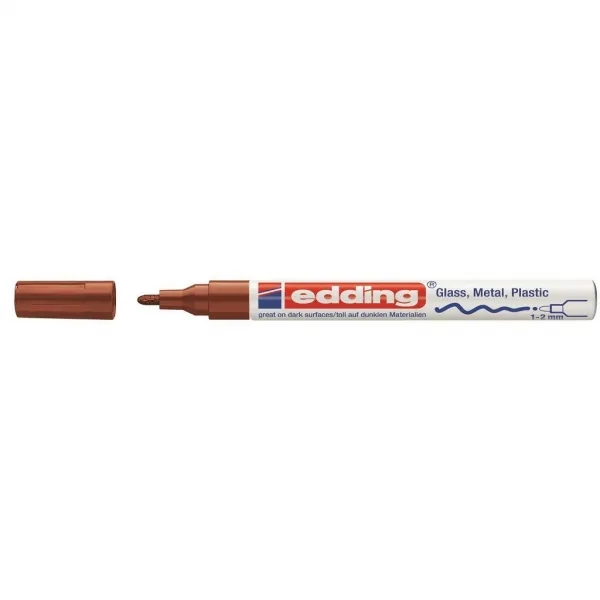 Lakový popisovač edding 751 hnedý