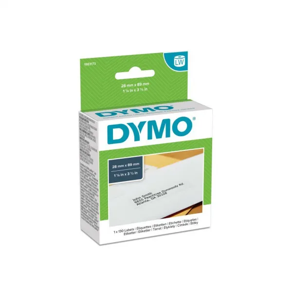 Dymo 1983173, 89mm x 28mm, biele adresné papierové štítky