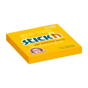 Stick`n by Hopax Samolepiaci bloček 360° 76x76mm oranžový