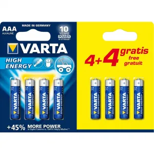 VARTA Alkalická batéria AAA  4plus4 v balení