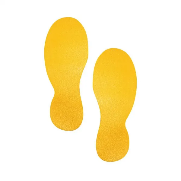 Durable Podlahové značenie `STOPY`, žlté, 5 párov