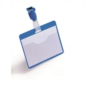 DURABLE Visačka so štipcom horizontálna DURABLE 90x60mm modrá 25ks (DU810606)