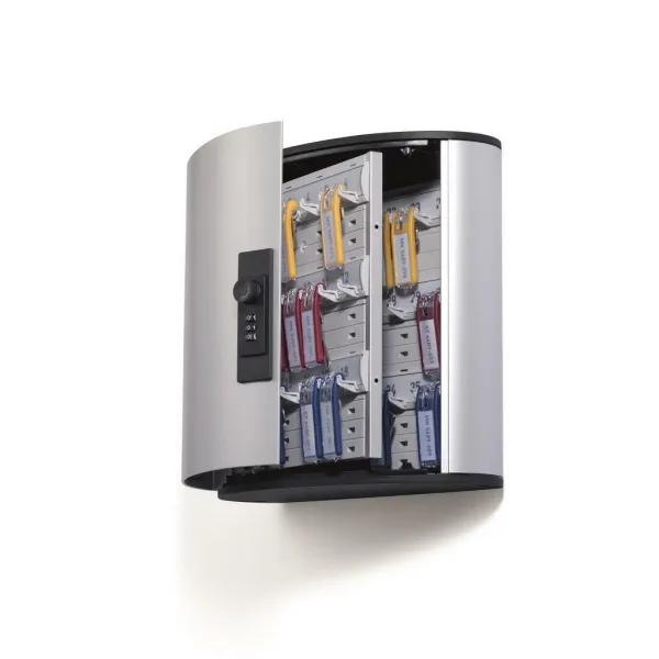 Skrinka na 36 klúčov so zámkom na kód DURABLE KEY BOX CODE 36 striebor