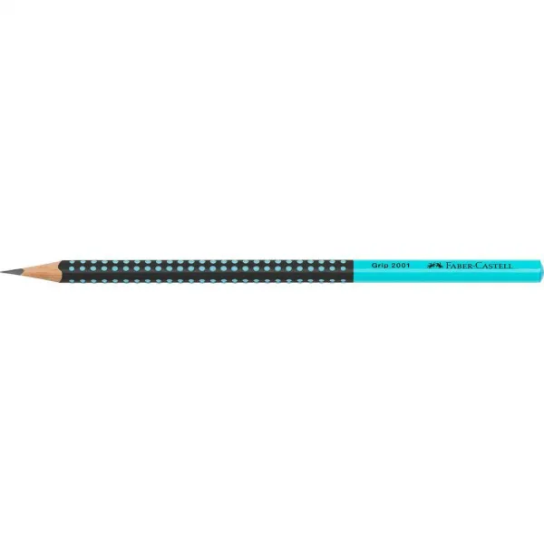 Faber-Castell Ceruzka Grip 2001/HB Two Tone čierna/tyrkysová 12ks